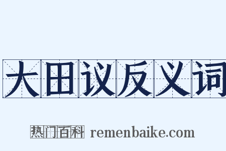 大田议反义词是什么意思的图片